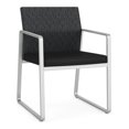 thumbnail image 1 of Fauteuil d'Invité d'Attente pour Réception Gansett / Acier Argenté / Gris Foncé / Noir, 1 of 5