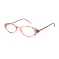 thumbnail image 4 of Womens Rhinestone Studded Oval Cat Eye Reading Glasses with Hard Case Pink +2.0, 4 of 4