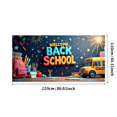 thumbnail image 1 of Colorful Rainbow Themed Welcome Back to School Banner Backdrop Background Decorations Party Supplies for Classroom Entrance School Events Photography Props, 1 of 4