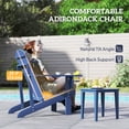 thumbnail image 4 of Outsunny Classic Adirondack Chair with Cup Holder for Backyard Navy Blue, 4 of 10