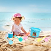 Cehvom Pretend Play Toys, Pretend Play Food Cutting Toys Kitchen Playset,Children's Summer Seaside Water Play Sand Bath Shower Beach Bucket 9 Piece Set Of Cute Happy Play House Water Outdoor Toys