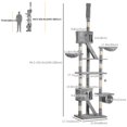 thumbnail image 2 of Large Light Grey Cat Tree Condo - 94"-102" Multi-Level Activity Center with Scratching Posts & 2 Condos | Living Room, Bedroom & More, 2 of 7
