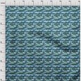 thumbnail image 4 of oneOone Velvet Teal Blue Fabric Abstracts Craft Projects Decor Fabric Printed By The Yard 58 Inch Wide, 4 of 5