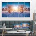 thumbnail image 1 of Winter Landscape in City Park - Landscape Canvas Art Print, 1 of 4