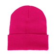 thumbnail image 1 of Men Women Solid Color Warm Woolen Knitted Cap Fluorescent Cuffed Beanie Hat, 1 of 10