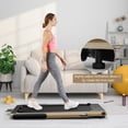 thumbnail image 2 of SuperFit Tapis Roulant Pliant 2 en 1 2,25 Hp avec Haut-Parleur Télécommande Application Jaune, 2 of 10