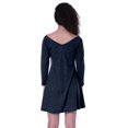 thumbnail image 3 of Moomaya Robe Droite à Manches Longues pour Femmes avec Encolure en V en Coton, Robes d'Été Décontractées - 79, 3 of 6