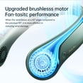 thumbnail image 2 of JISULIFE Ventilateur de Cou, 5 Vitesses Rechargeable 4000mAh, Refroidisseur Portable Réglable pour Intérieur/extérieur, 2 of 8