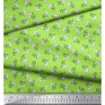thumbnail image 2 of Soimoi Poly Georgette Fabric Leaves & Floral Block Fabric Prints by Yard 42 Inch Wide, 2 of 3