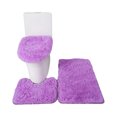 thumbnail image 1 of Mistaha 3PCS Bath Mat Toilet Lid Cover U-Shaped Rug Non Slip Soft Floor Rug Water Absorbent Solid Door Mat Bathroom Rug Carpet Seat Cover Rug Set, 1 of 6