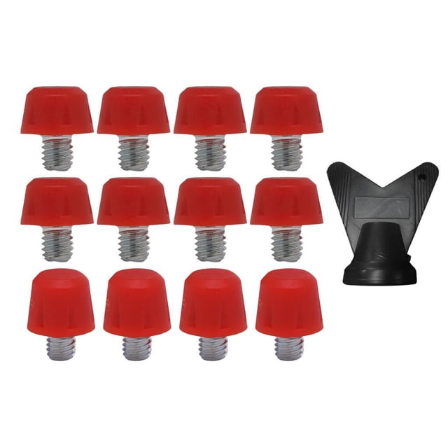 ZLight Football Shoe Spikes Replacement Football Boot Studs Nylon With Wrench For Soccer Cleats Rugby Enthusiasts Friends Red 8mm 11mm