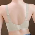 thumbnail image 5 of VEKDONE Woman's Embroidery Back Buckle Thin Style Ventilate Bra Without Steel Rim White L, 5 of 5