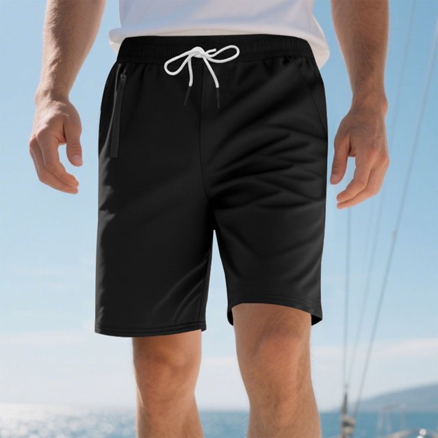 Shorts Cargo pour Hommes Grande Taille Shorts Cargo pour Hommes Shorts Cargo pour Hommes Shorts pour Hommes Décontractés d'Été Shorts à Taille Élastique Shorts Cargo de Randonnée pour Hommes, Noir