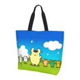 thumbnail image 1 of Happy Pompompurin Sac de Courses en Toile Écologique Sac de Rangement à Bandoulière, 1 of 5