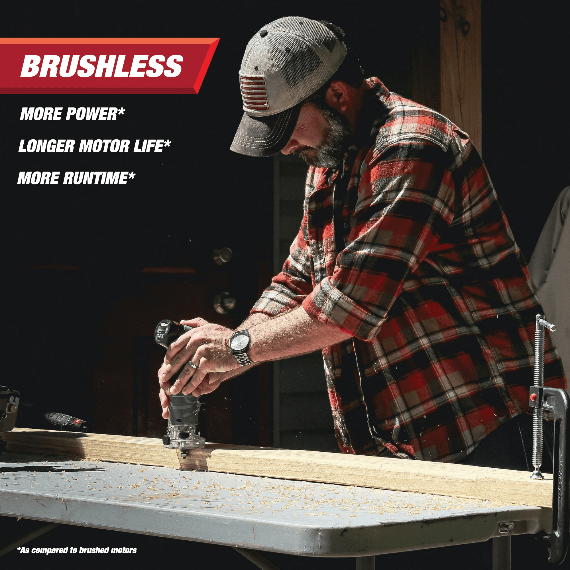 Défonceuse d’angle à main Hyper Tough 12V Max sans balais Lithium-Ion avec batterie 1,5 Ah et chargeur