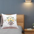 thumbnail image 4 of DIY Embroidery Pillow Covers Cushion Cover Floral Pattern Fabric Pillow Case white1, 4 of 9