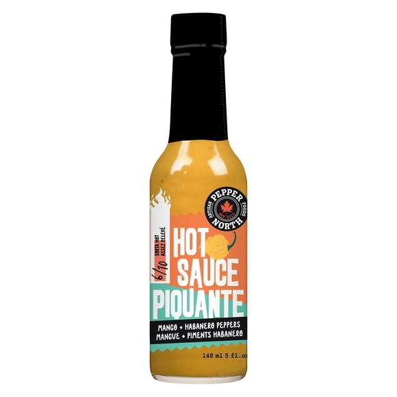 Pepper North Mango + Habanero Peppers Hot Sauce, Made in Canada, 148ml