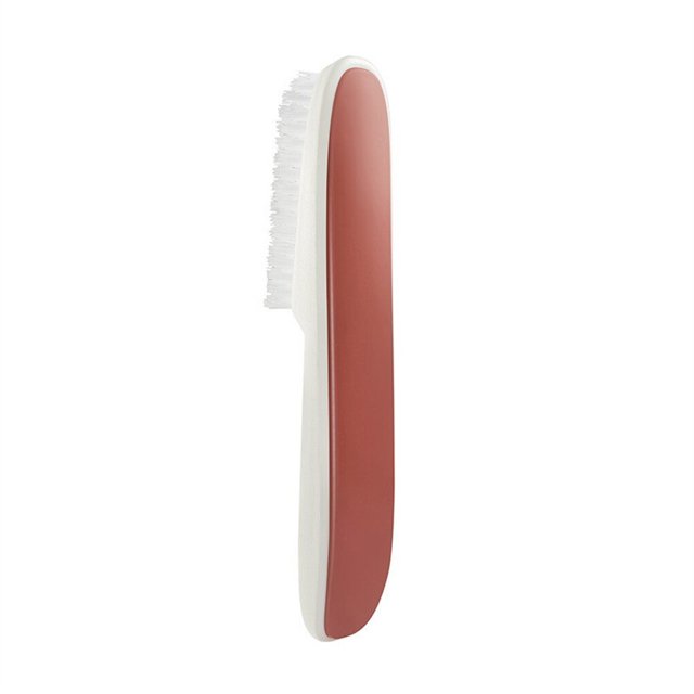 Brosse de Nettoyage pour Chaussures en Plastique Portable Réutilisable Poignée Colorée Lavable Mini Brosse à Main Colorée pour Chaussures Ménagères PBT Rouge