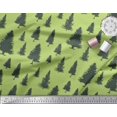 thumbnail image 3 of Soimoi Green Rayon Fabric Deodar Cedar Tree Fabric Prints By Yard 42 Inch Wide, 3 of 5
