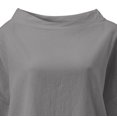 thumbnail image 4 of Birdeem T-Shirt à Manches Courtes pour Femmes, en Coton Vintage et Uni, Col Rond, Style Élégant, 4 of 5