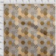 thumbnail image 4 of oneOone Silk Tabby Tan Fabric Geometric Sewing Craft Projects Fabric Prints By Yard 42 Inch Wide, 4 of 5