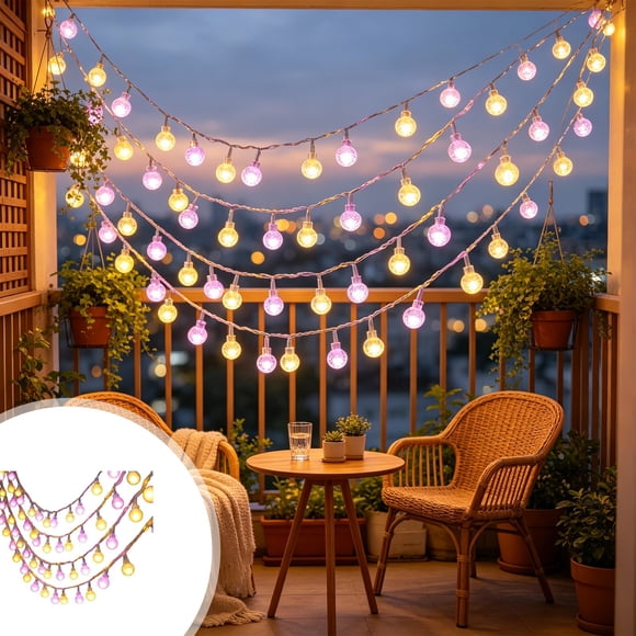 Christmas Themed Decorative String Lights 10FT 20 LED Bulbs Indoor Hanging Lights For Holiday Gathering Room Layout Porch Mantel Festive Ambient Lighting