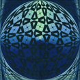 thumbnail image 1 of Ahgly Company Tapis d'Intérieur Lavable en Machine Carré Transitionnel Bleu Lierre, 5 Pieds Carré, 1 of 7
