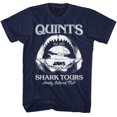 thumbnail image 1 of Jaws Shark Tours Navy Adult T-Shirt, 1 of 2