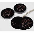 thumbnail image 4 of Inkdotpot Pack Of 100 Let Love Sparkle Wedding Favor Paper Tags Craft Real Rose Gold Foil Hang Tags, 4 of 6