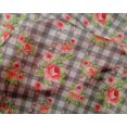 thumbnail image 4 of oneOone Silk Tabby Fabric Leaves & Floral Check Print Fabric By The Yard 42 Inches Wide, 4 of 4