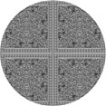 thumbnail image 1 of Ahgly Company Tapis d'Intérieur Lavable à la Machine, Carré, Transitionnel, Gris Foncé, Tapis de Zone, 3 Pieds Carré, 1 of 7