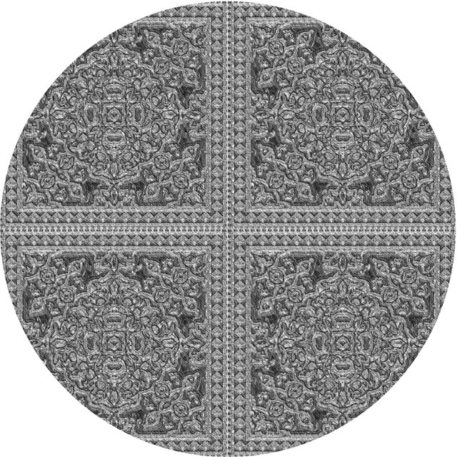 Ahgly Company Tapis d'Intérieur Lavable à la Machine, Carré, Transitionnel, Gris Foncé, Tapis de Zone, 3 Pieds Carré