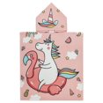 thumbnail image 1 of Safdie & Co. Beach Towel Hooded Velour Unicorn, 1 of 1