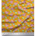 thumbnail image 1 of Soimoi Gold polyester Crepe Fabric Star & Diamond Geometric Print Fabric by the Yard 42 Inch Wide, 1 of 5