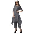 thumbnail image 3 of Moomaya Ensemble Kurti Kurta Pantalon pour Femmes Col Bateau Imprimé Robe 2 Pcs Tenue Ethnique, 3 of 6