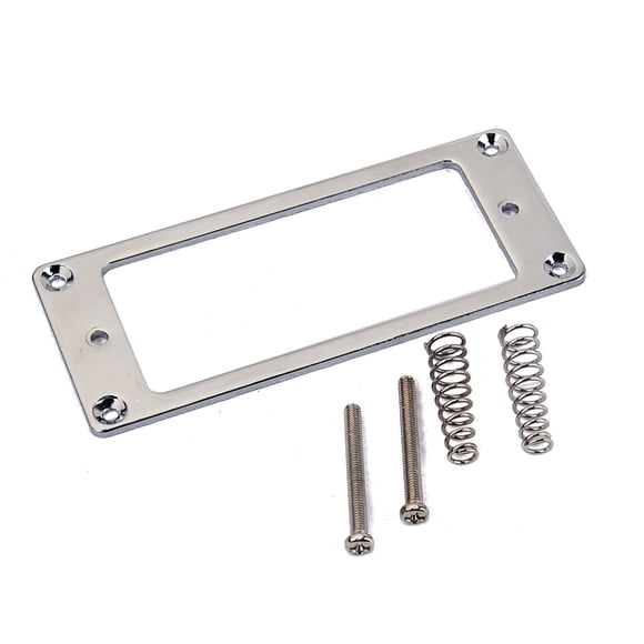 FRCOLOR guitar pickup rings Full-size Flat Metal Humbucker Pickup Mounting Rings Frame Mounting Ring Flat Base Pickup Frame Thicknes 2mm (Silver),3.62"X1.47"X0.08"