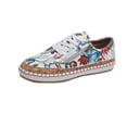 thumbnail image 1 of Summer Ladies Shoes Lace-up Zipper Design Colorful Printed Platform Casual Sneakers, 1 of 9