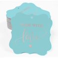 thumbnail image 2 of Inkdotpot Real Rose Gold Foil Bracket Shape Paper Hang Tags Made With Love Wedding Favor Tags Pack Of 100, 2 of 7