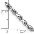 thumbnail image 5 of Leslie's 14K White Gold 3.00mm Diamond- cut Rope Chain (Weight: 17.68 Grams, Length: 22 Inches), 5 of 5