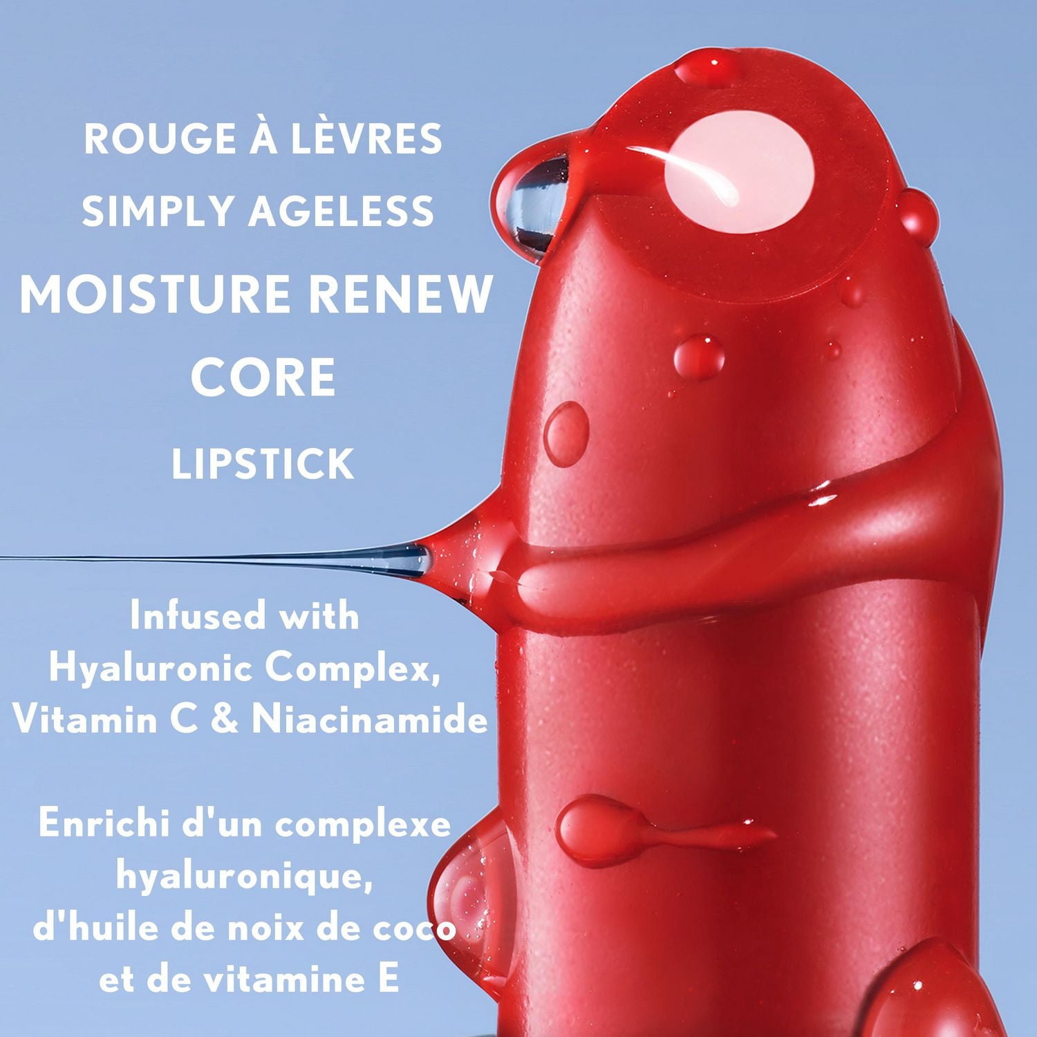 COVERGIRL Rouge à lèvres Simply Ageless Moisture Renew Core Enrichi d'un complexe hyaluronique, d'huile de noix de coco et de vitamine E