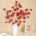 thumbnail image 1 of EGNMCR Halloween Decorations, Thanksgiving Decorations 1 PCS Fall Decor Artificial Silk Maple Leaves Branches Set 35.43 Inch Fall Stems Faux Maple Leaves For Wedding Bouquet Table Maple Leaf Bunch, 1 of 6