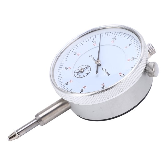 Pointer Dial Indicator, Stainless Steel Wear Resistant Mechanical Dial Indicator Clear Display High Accuracy For Fine Measurement 0-10mm,0-20mm