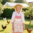 thumbnail image 3 of Egg Collecting Chicken Print Gardening Apron Durable Polyester Farm Harvesting Poultry Care With Multiple Pockets Design, 3 of 4