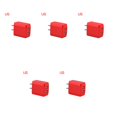 thumbnail image 2 of ZLight US Plug Phone Charger Wall Outlet Charging Adapter Replacement Head Watermelon Red 5Set, 2 of 6