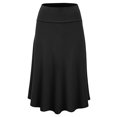 thumbnail image 1 of Wweixi Pleated Midi Skirt Comfortable Fit Black Polyester, 1 of 6