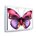 thumbnail image 2 of Designart Portrait de papillon rose vif ART MURAL À CADRE FLOTTÉ, 2 of 4