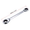 thumbnail image 2 of Unique Bargains Double Box End Ratcheting Wrench (10x12mm) Metric 72 Teeth 12 Point Ratchet Spanner Tools, CR-V, 2 of 5