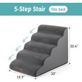 thumbnail image 3 of Dog Stairs for Small Dogs .” H Pet Step with Leakproof Cover High Density Foam Cat Ramp for Couch Sofa or Chair Lightweight Durable Comfort .x.x Step, 3 of 8