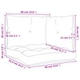 thumbnail image 4 of vidaXL Pallet Cushions 3 pcs Grey Fabric, 4 of 5