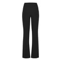 thumbnail image 4 of CFLVAEK Womens Office Flare Pants Casual Tummy Control Drawstring Waisted Slacks with Pocket Solid Color Work Straight Pant Casual Tall Lenth Business TrousersBlack S, 4 of 5